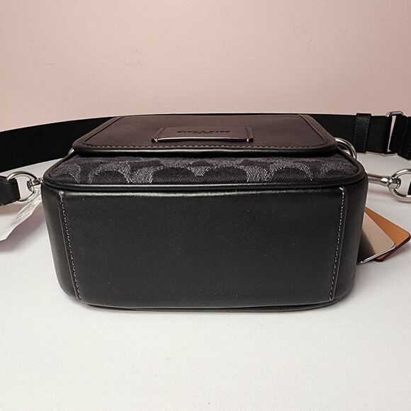 NWT Coach CO916 Lucas Crossbody In Signature Denim Black - Picture 7 of 10